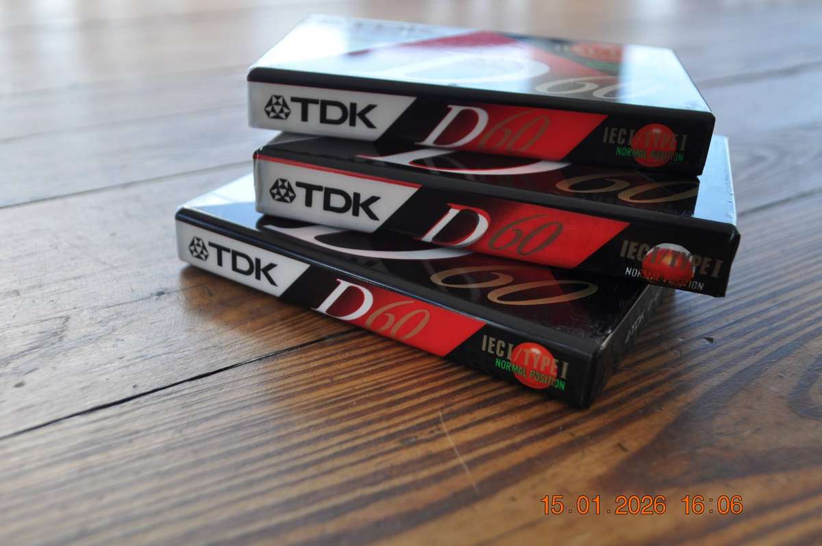 TDK D60 Cassettes x 3 (new sealed)