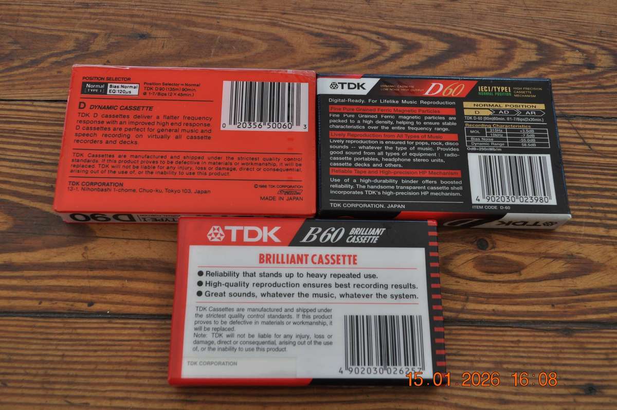TDK D90 D60 Cassettes (new sealed)