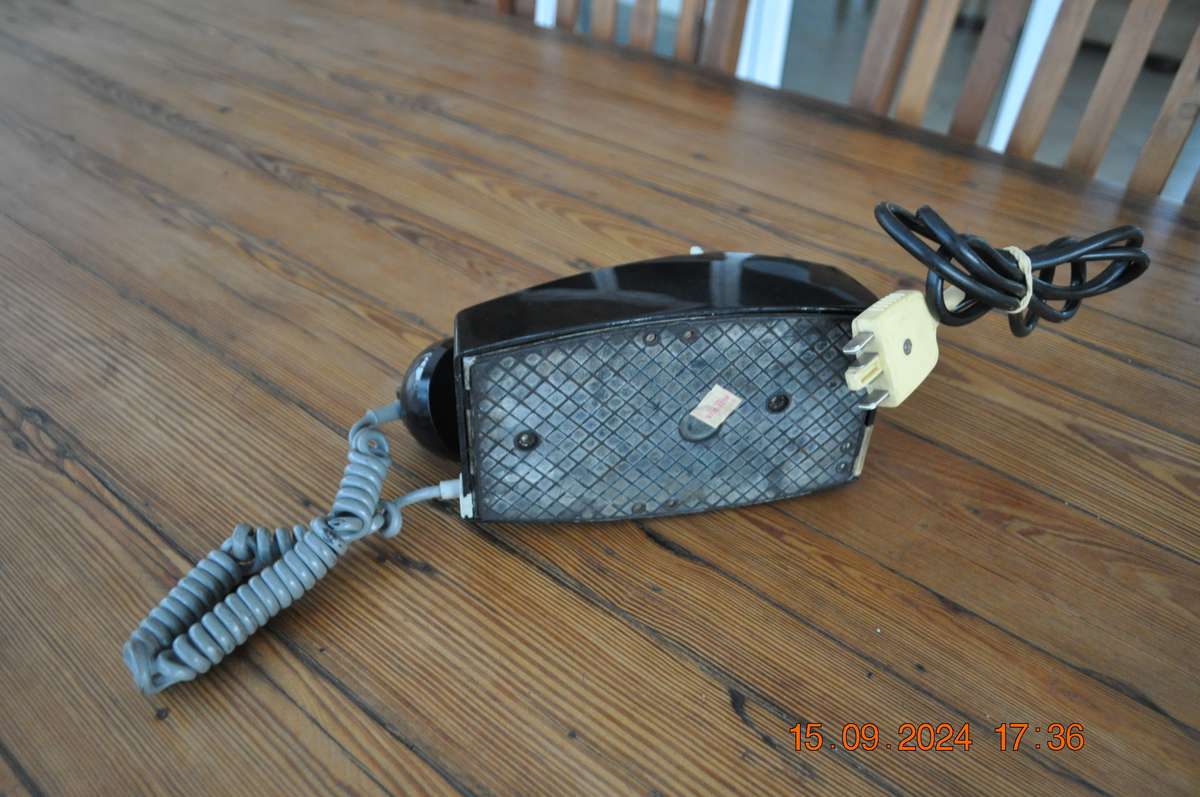 Vintage 1980s Black Dial Phone