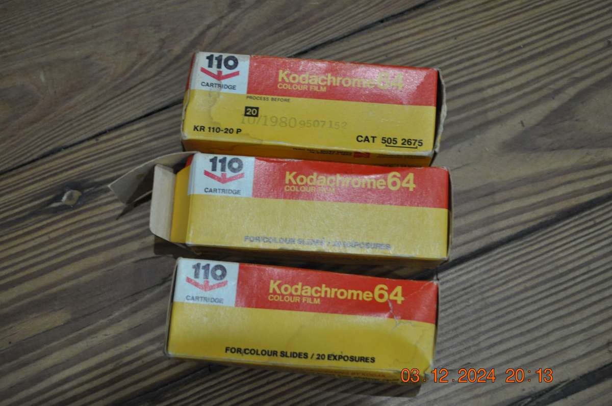 Kodak Camera Film Kodachrome 64 For Color Slides X 3 (expired)