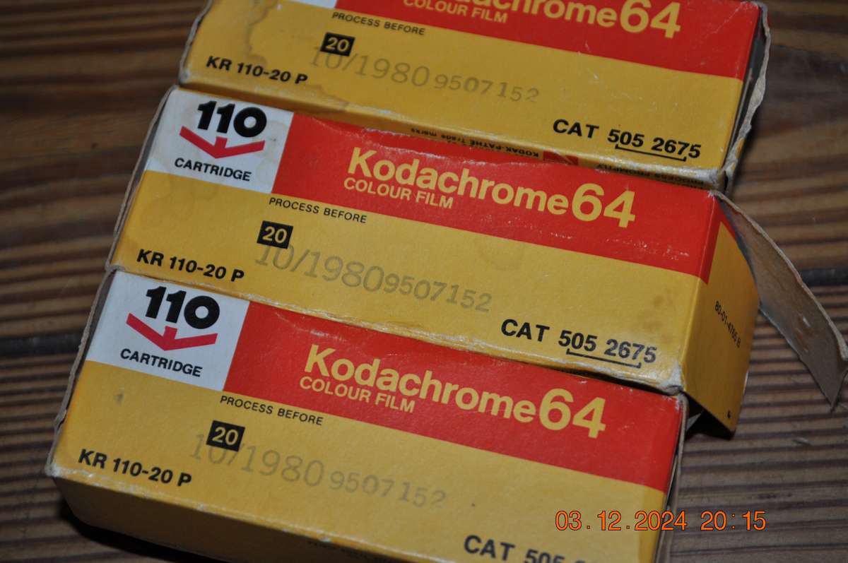 Kodak Camera Film Kodachrome 64 For Color Slides X 3 (expired)