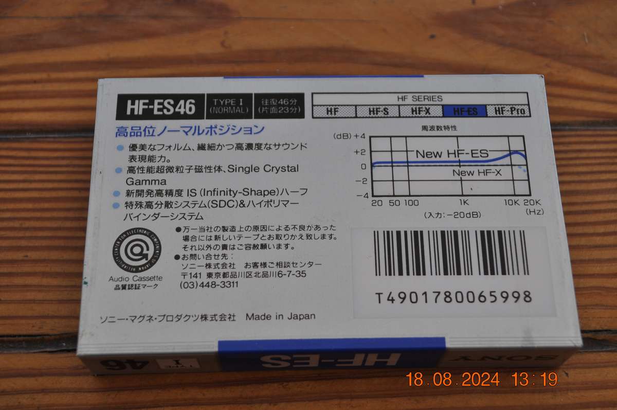 Old School Sony HF-ES 46 Cassette New Sealed