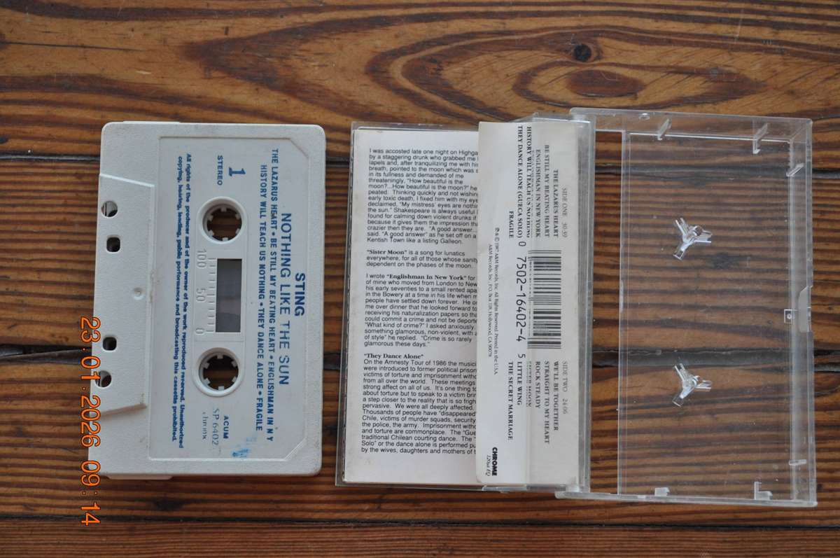 Sting - Nothing Like The Sun (Cassette)