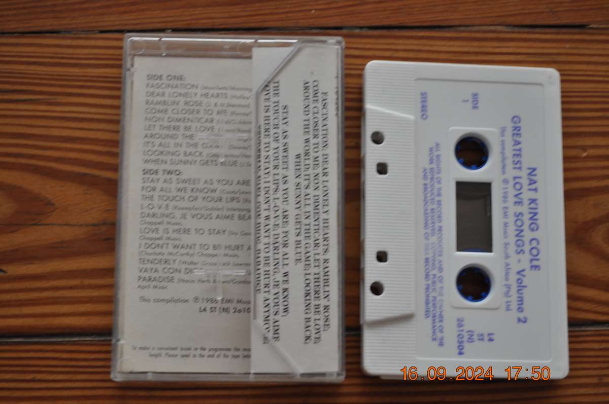 Nat King Cole - Greatest Love Songs : Vol 2 (Cassette)