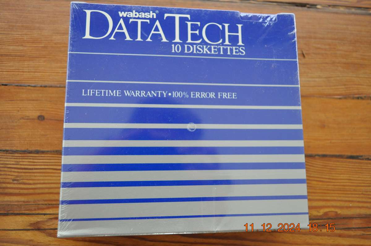 Vintage Wabash Datatech Floppy Discs (5.25) New Sealed In Box