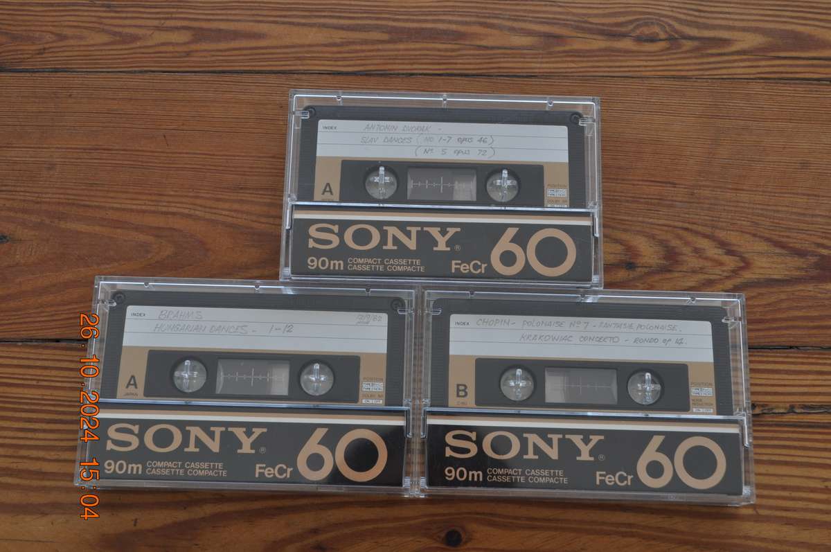 Old School Sony FeCr 90 Type III X 3 Cassettes