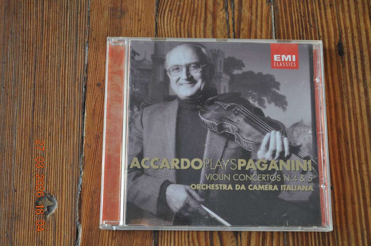 Accardo Plays Paganini  Violin Concertos No 4 & 5 (classical cd)