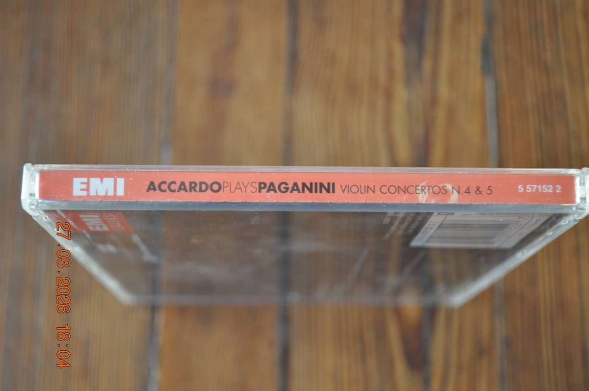 Accardo Plays Paganini  Violin Concertos No 4 & 5 (classical cd)