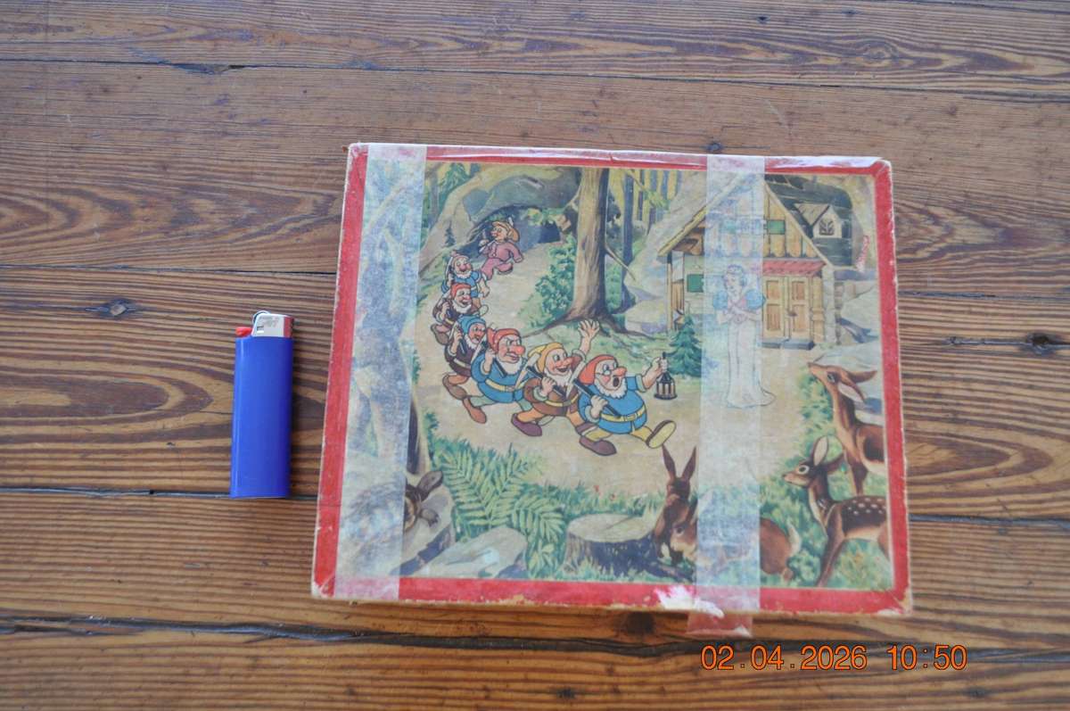 Vintage Snow White And The 7 Dwarfs Block Puzzle