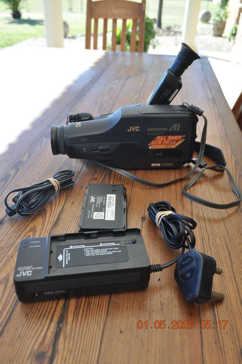 Vintage JVC and Hitachi Video Movie Camcorders (as is)
