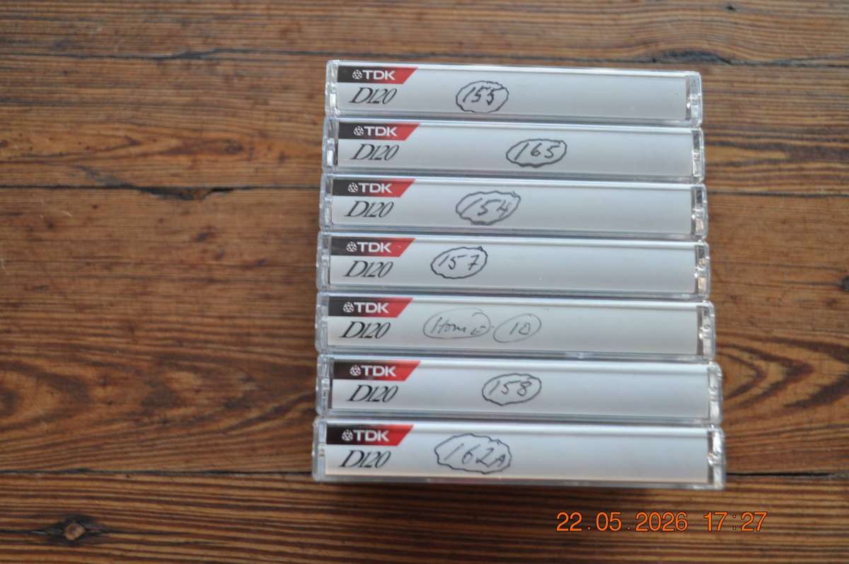 Vintage TDK D120 Cassettes x 7