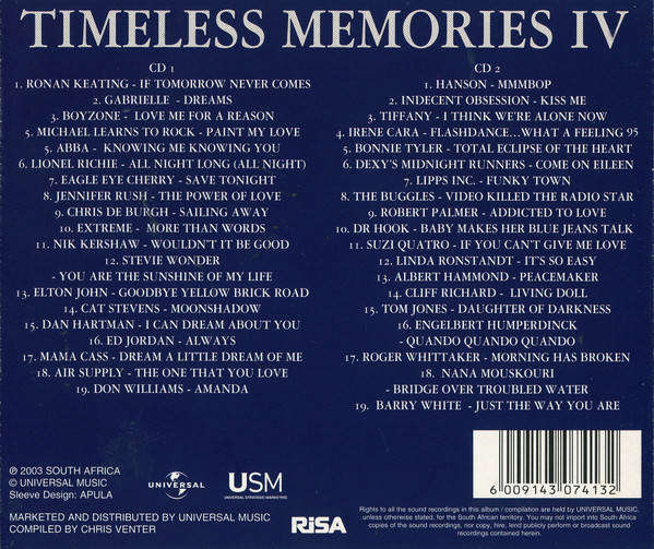 Various - Timeless Memories IV (CD Double)