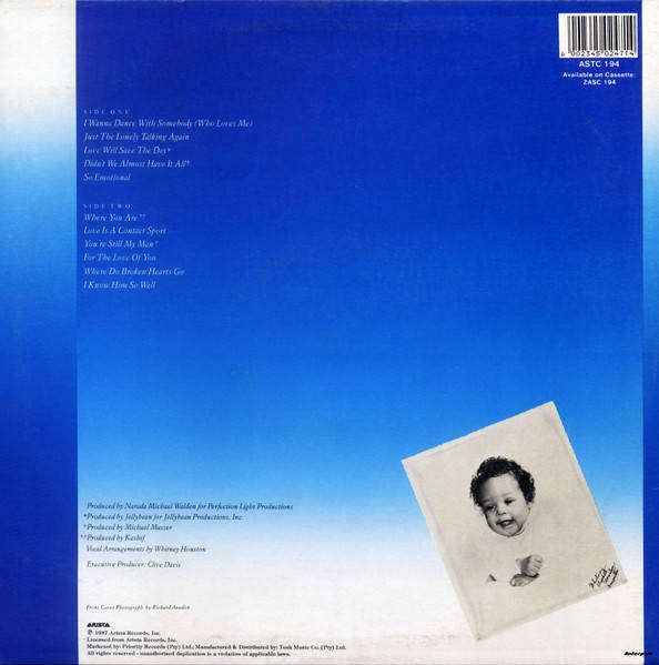 Whitney Houston - Whitney (Vinyl LP) ASTC 194