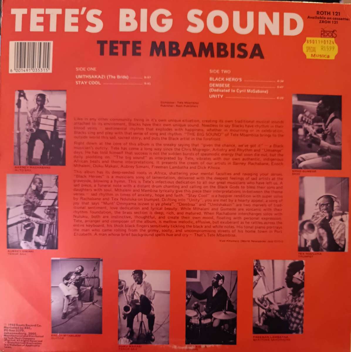 Tete Mbambisa - Tete's Big Sound (Vinyl LP) ROTH 121