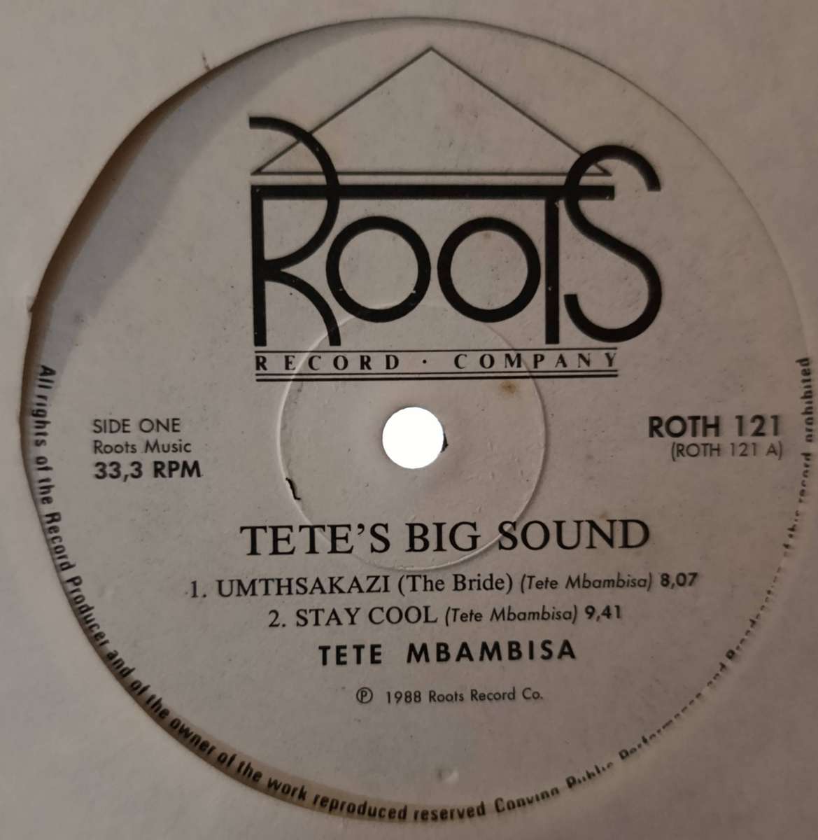 Tete Mbambisa - Tete's Big Sound (Vinyl LP) ROTH 121