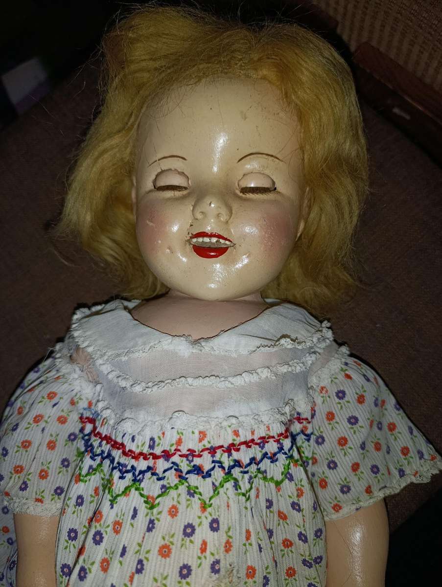 Vintage 1930's 22" Shirley Temple Composition Doll