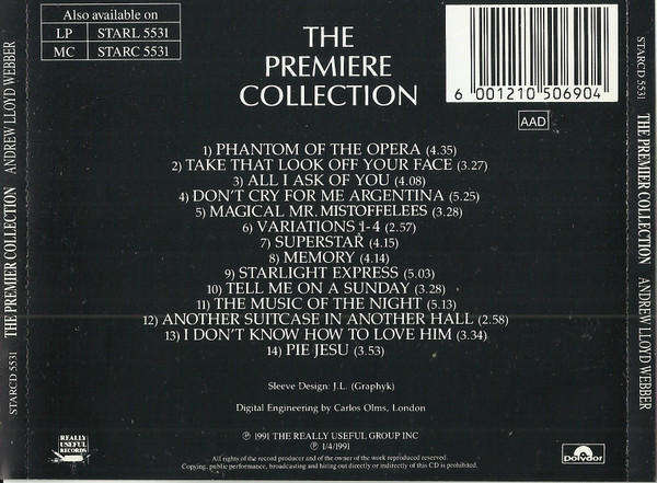 Andrew Lloyd Webber - The Premiere Collection (CD)