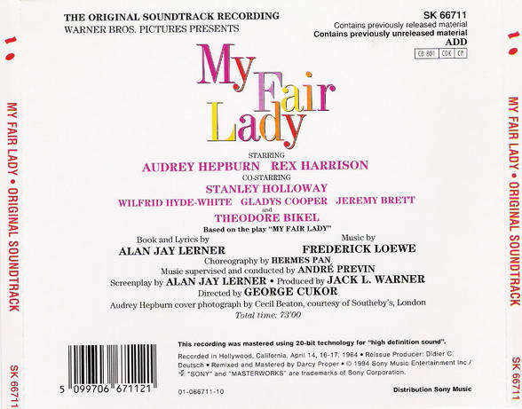 Audrey Hepburn & Rex Harrison - My Fair Lady (Original Soundtrack) (CD)