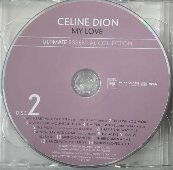 Celine Dion - My Love (Ultimate Essential Collection) CD Double