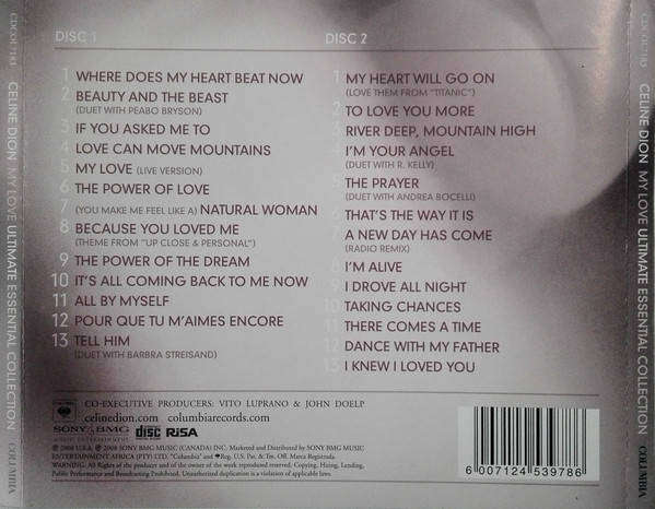 Celine Dion - My Love (Ultimate Essential Collection) CD Double