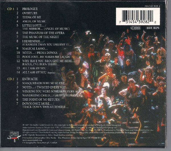 Andrew Lloyd Webber - The Phantom Of The Opera (2 CD Box set with booklet)