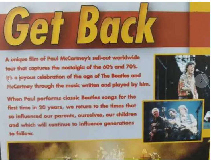 Paul McCartney - Get Back (DVD)