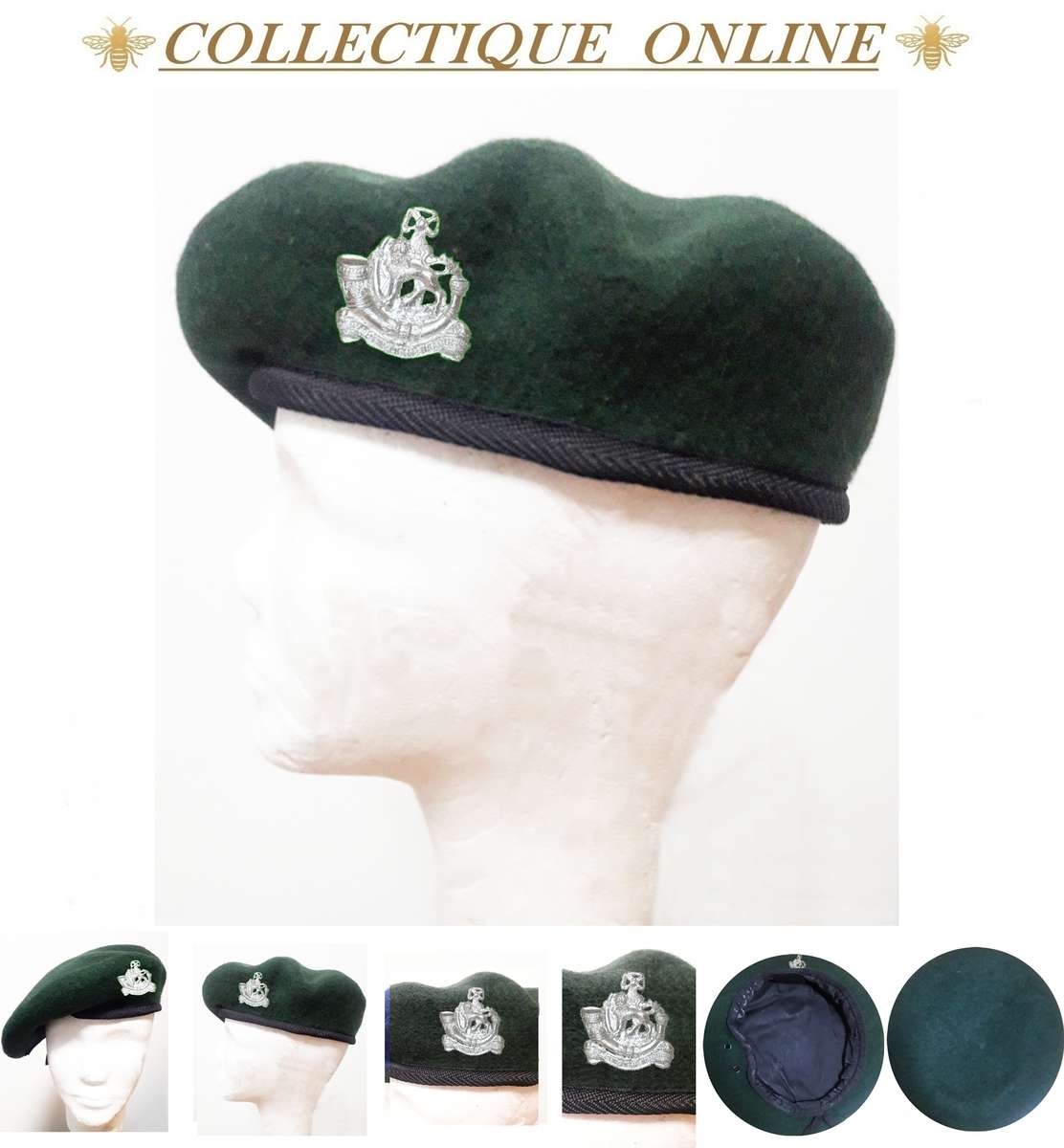 RHODESIA : A collector's item : Rhodesian Light Infantry Beret  : (Chrome Plated/COPY)CAP Badge.