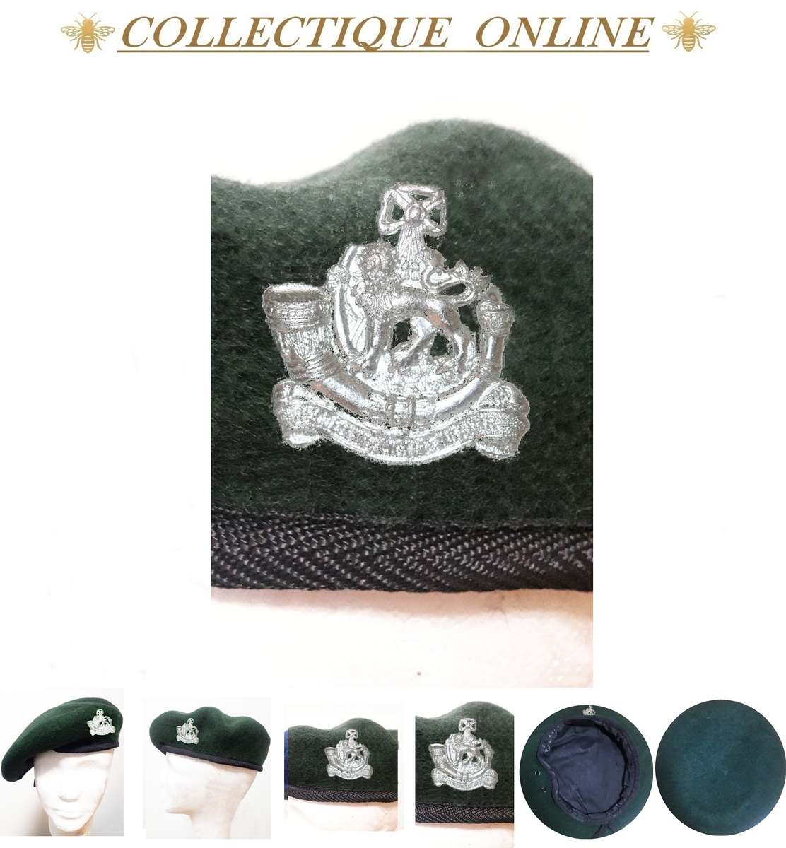RHODESIA : A collector's item : Rhodesian Light Infantry Beret  : (Chrome Plated/COPY)CAP Badge.