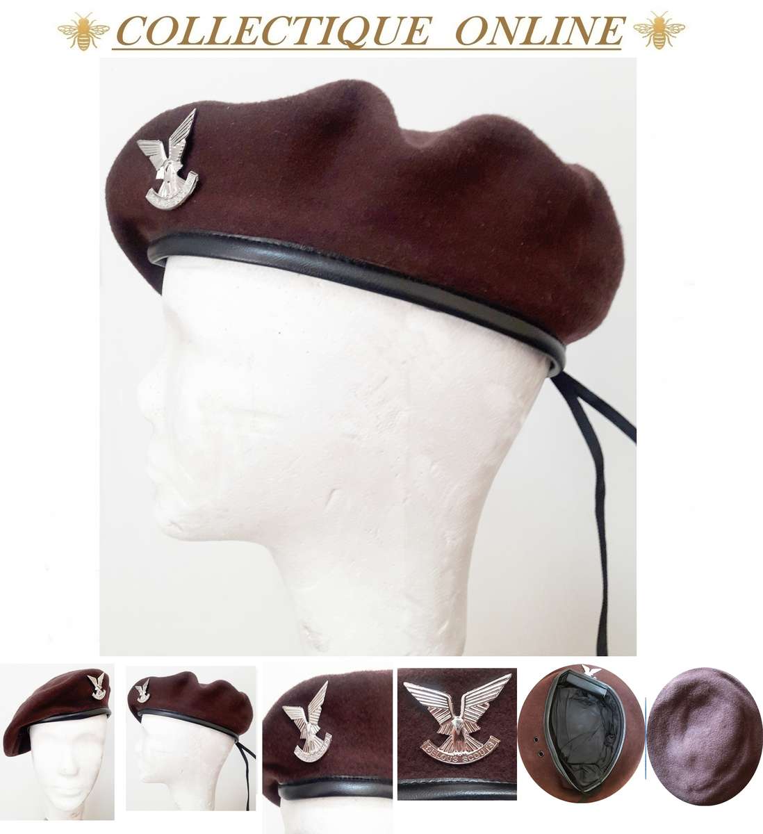 RHODESIA : A collector's item - Rhodesian Selous Scouts beret : ( Chrome Plated / COPY ) CAP Badge.