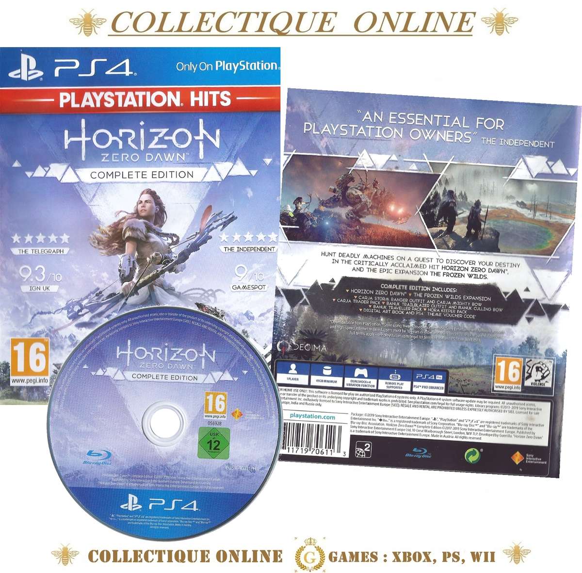 PS4 : HORIZON ZERO DAWN : ISSUE 2019 : DISC IN EXCELLENT CONDITIONS. As Per Photo.