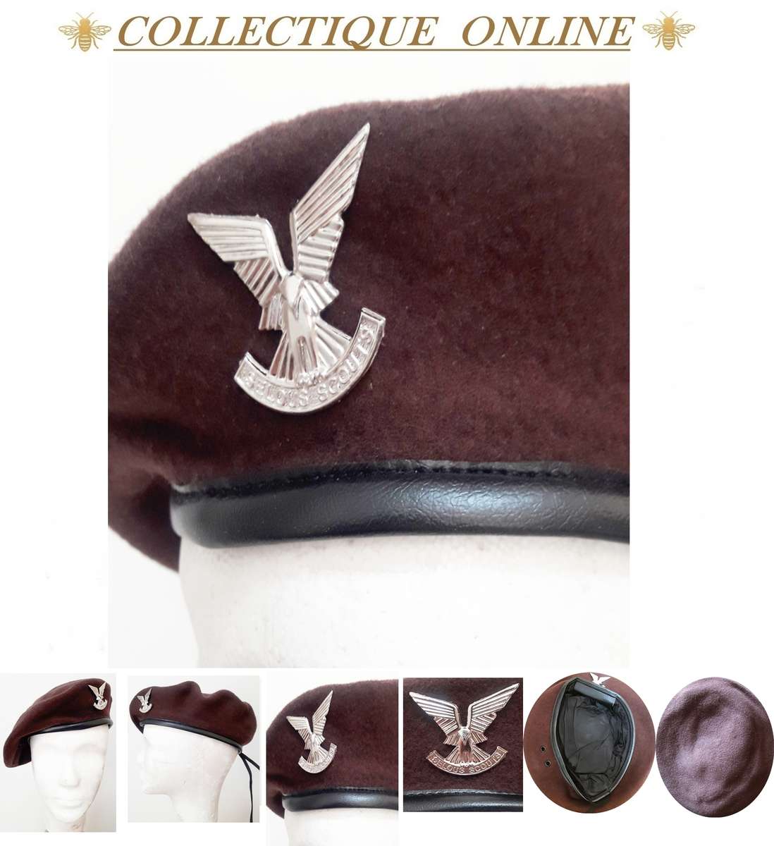RHODESIA : A collector's item - Rhodesian Selous Scouts beret : ( Chrome Plated / COPY ) CAP Badge.
