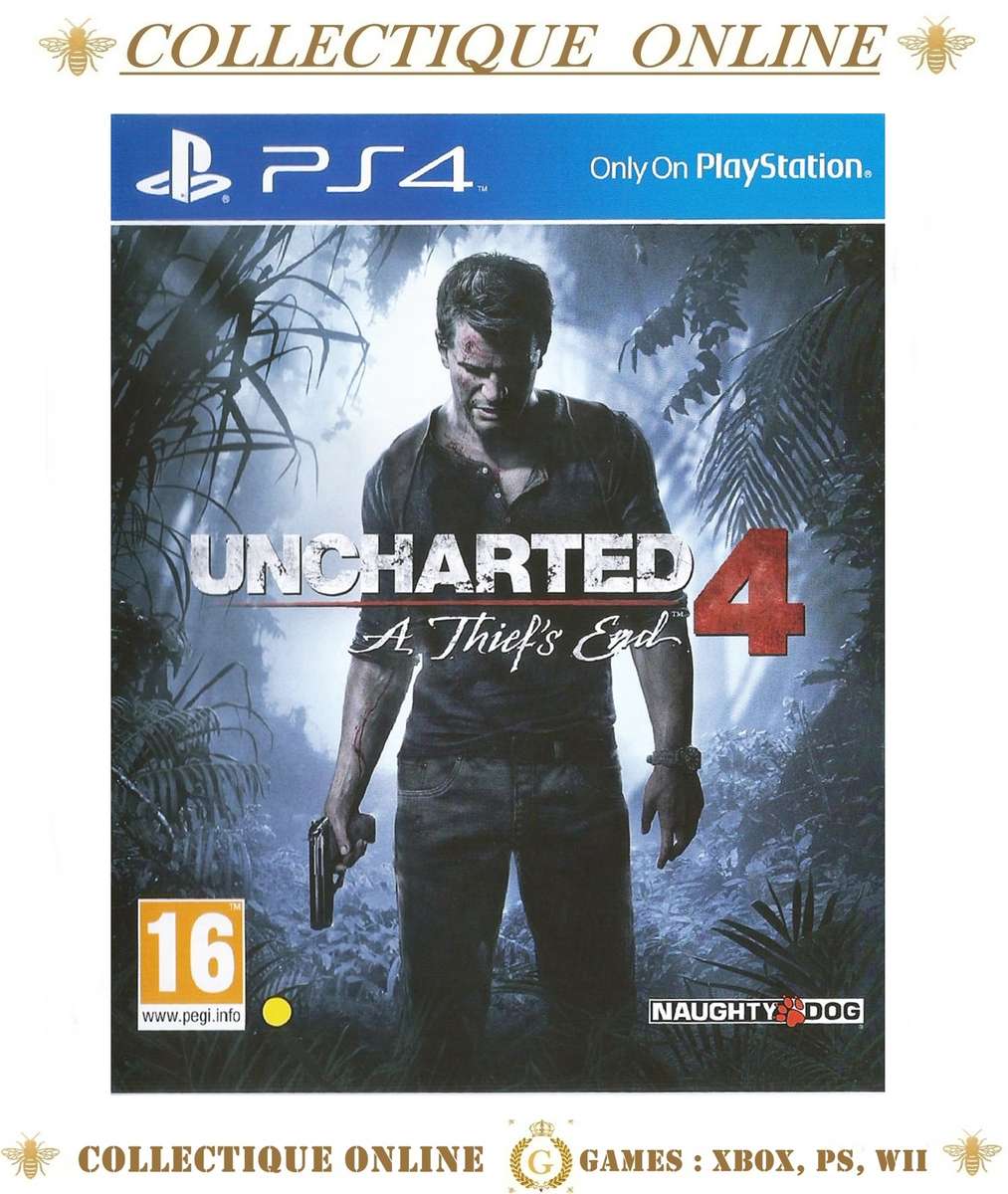PS4 : UNCHRTED A THIEF'S END : ISSUE 2016 : DISC IN EXCELLENT CONDITIONS. As Per Photo.