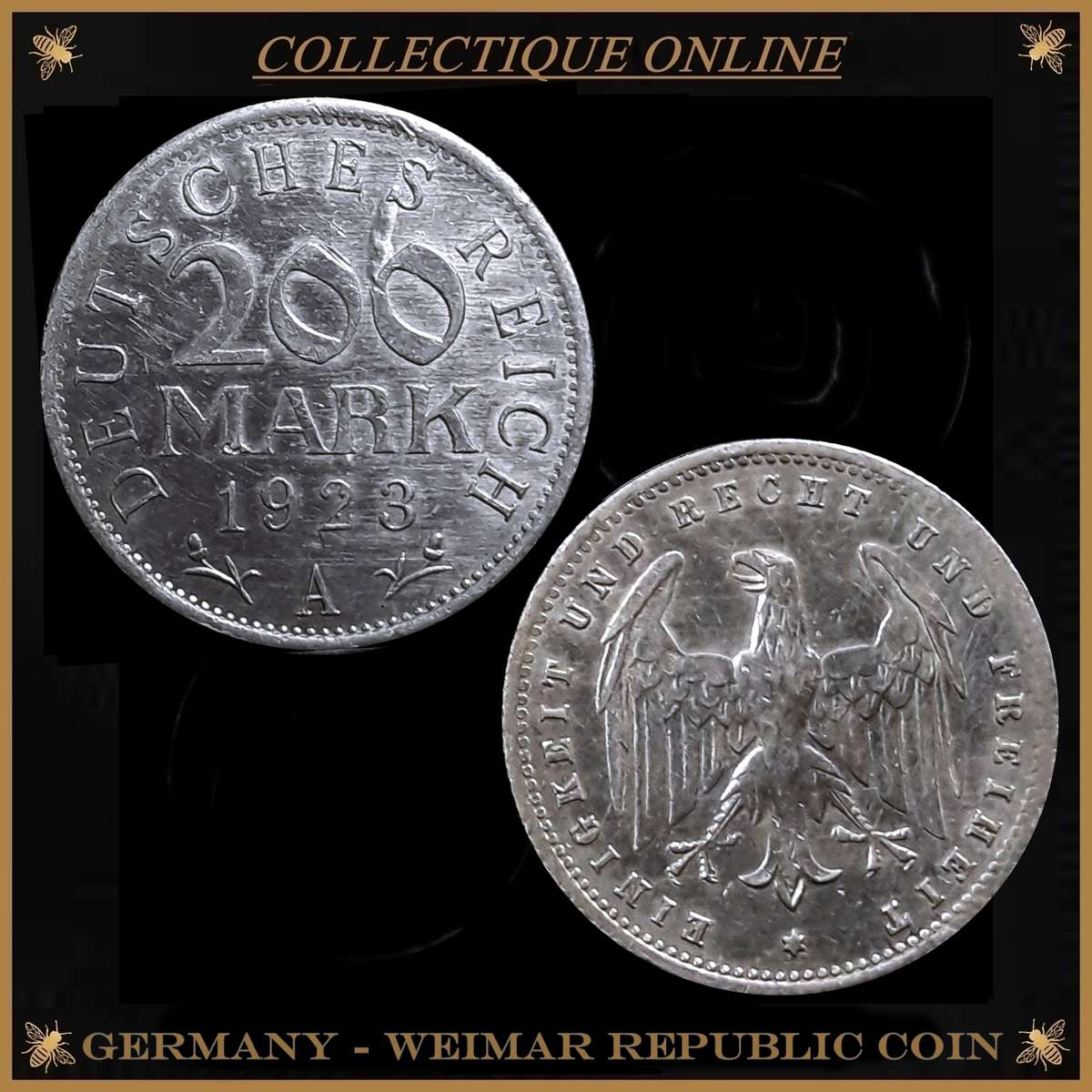 GERMAN : Weimar Republic 1919-1933 / Coin 1923 : 200 MARK 1923 (B).