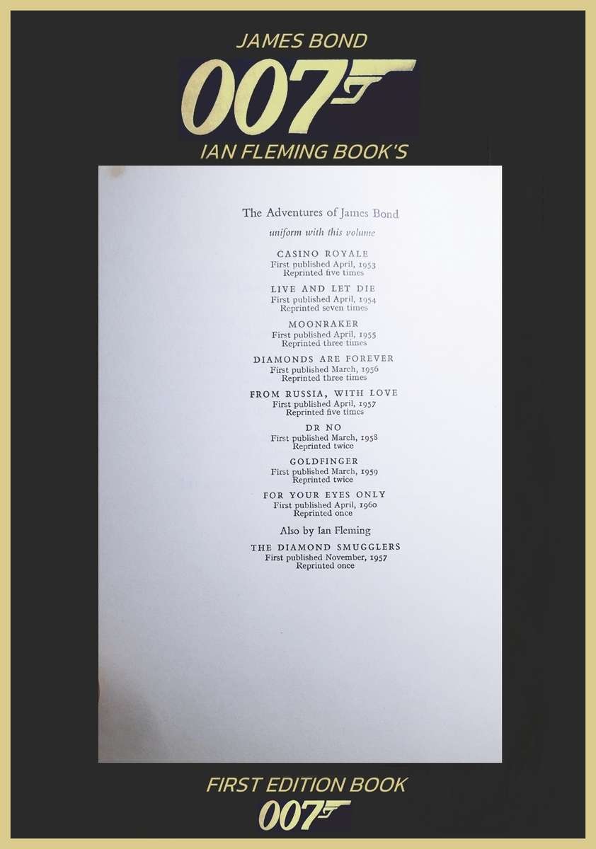 FIRST EDITION 1961 : IAN FLEMING JAMES BOND : THUNDERBALL.