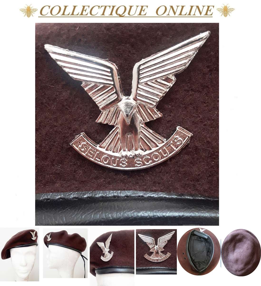RHODESIA : A collector's item - Rhodesian Selous Scouts beret : ( Chrome Plated / COPY ) CAP Badge.