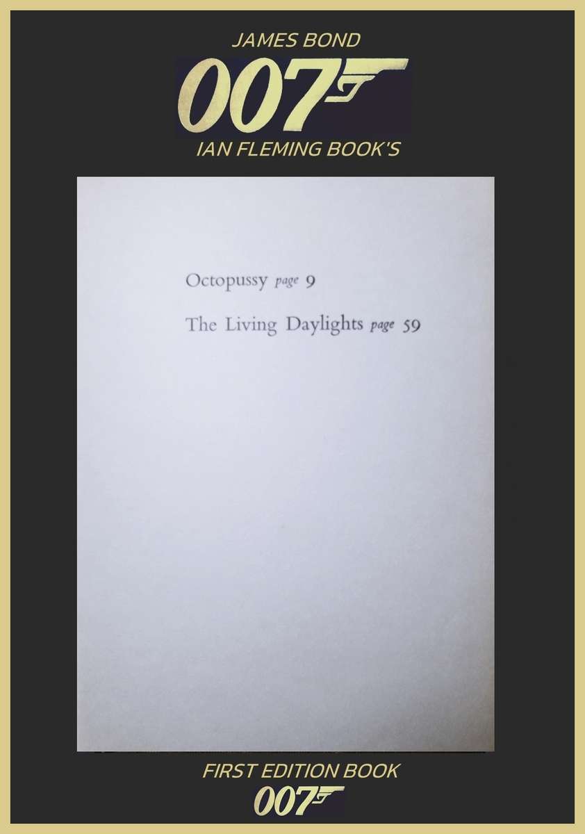 FIRST EDITION 1966 : IAN FLEMING JAMES BOND : OCTOPUSSY AND THE LIVING DAYLIGHTS.