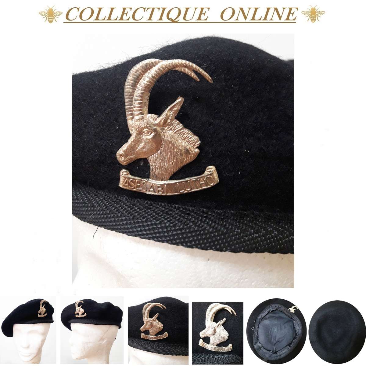 RHODESIA : A collector's item Rhodesian Armoured Car Regiment beret : (Chrome Plated/COPY)CAP Badge.