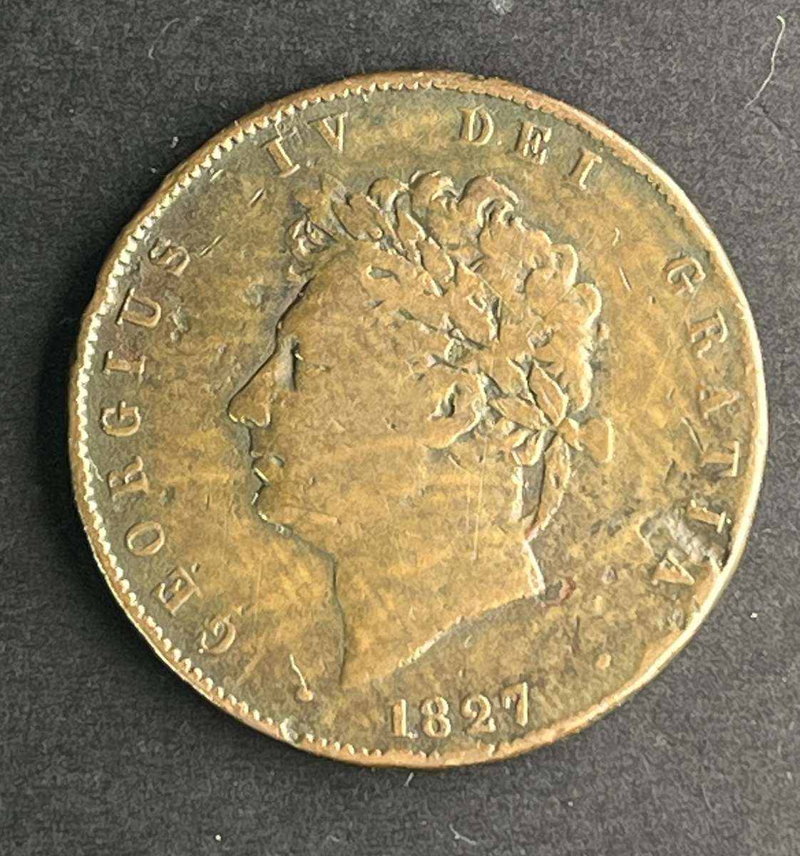 1827 George IV Penny Bronze