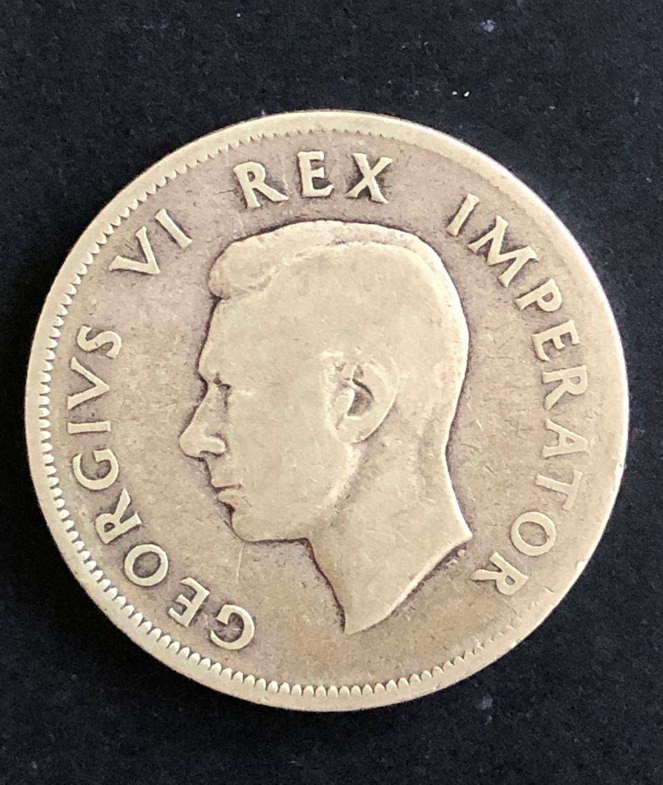 1940 SA Silver Two and a Half Shilling George VI