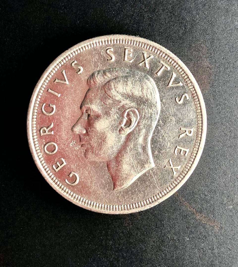 1951 SA Silver Five Shilling George VI