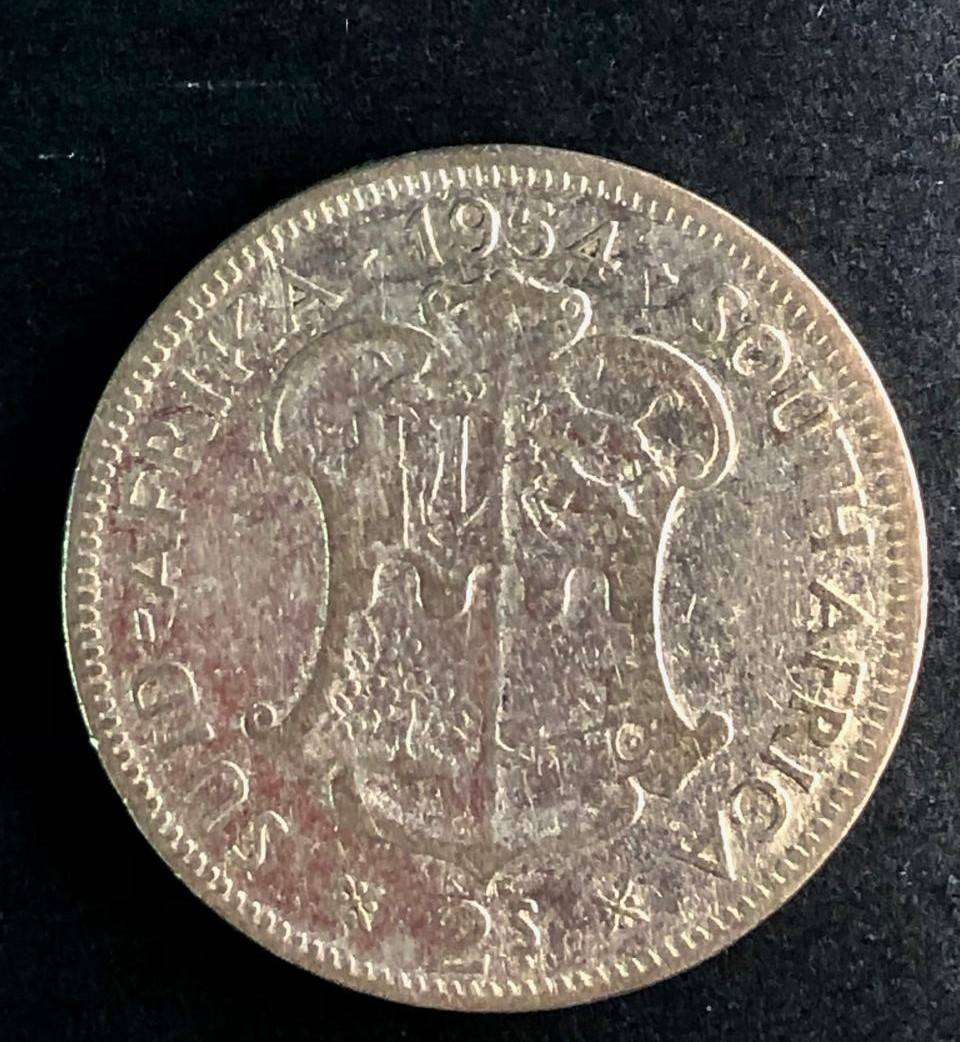 1954 SA Two Shillings Silver QE 2 series