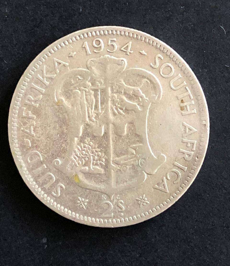 1954  Silver SA Two and a Half Shilling QE2