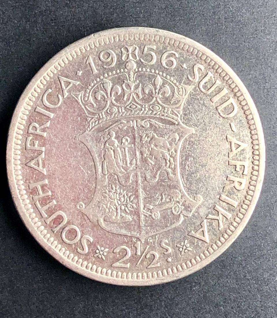 1956 SA Silver Two and a Half Shillings