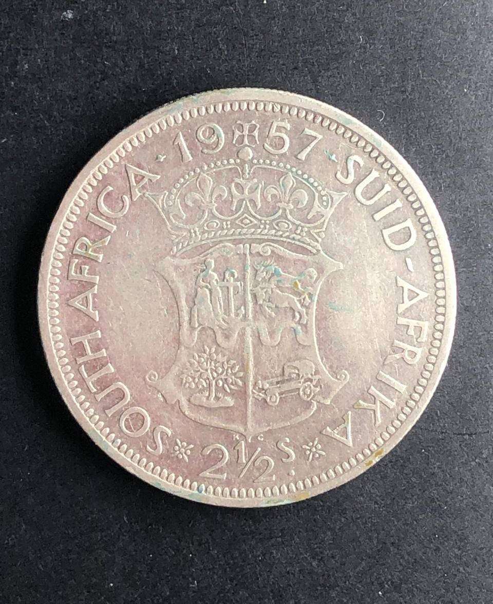 1957 SILVER SA Two and a half shillings (QE2)
