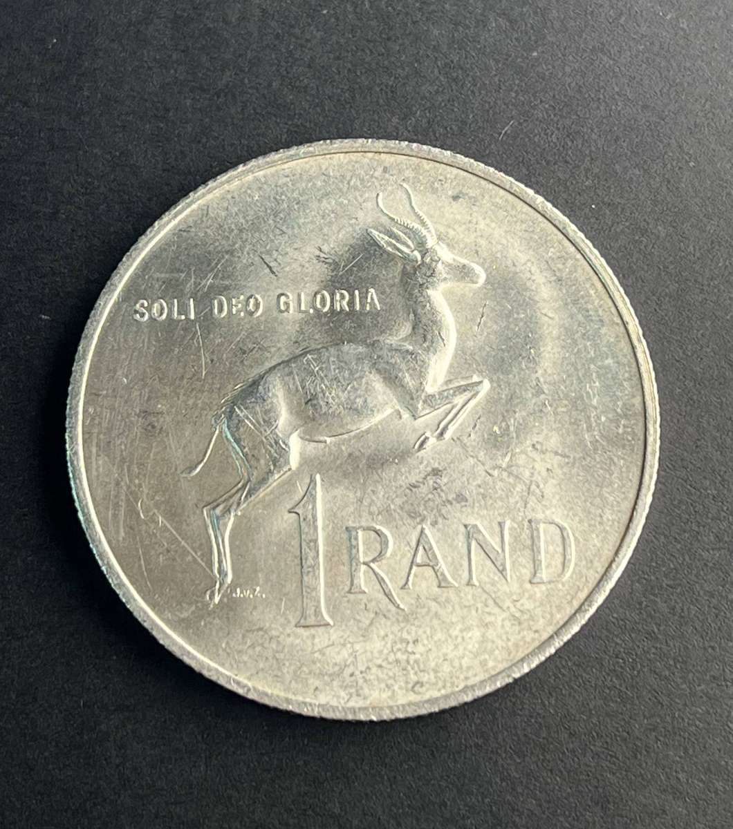 1967 One Rand  Silver H. Verwoerd Afrikaans legend