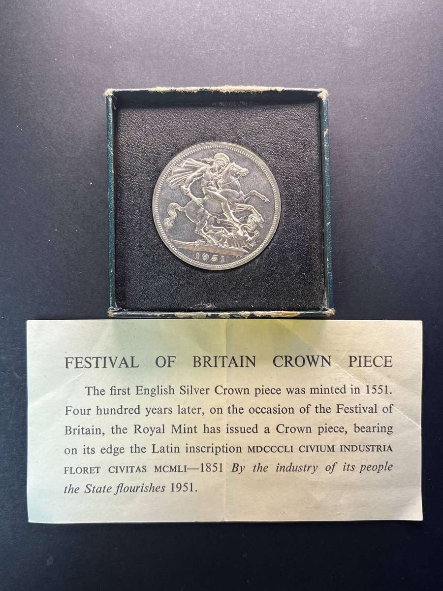 1951 Festival of Britain Five Shilling Coin George VI