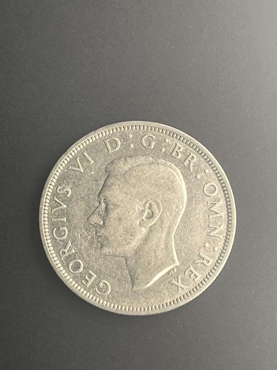 GB GeorgeVI Half Crown 1943 Silver .500 14gm