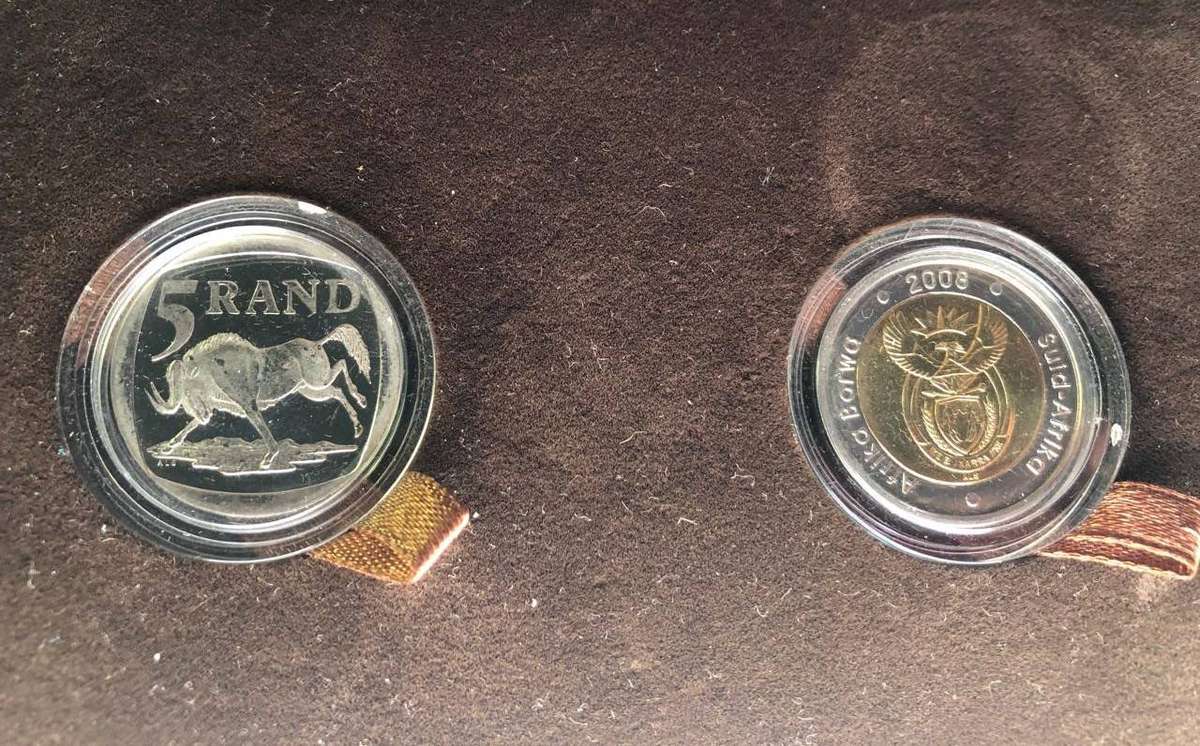 SA Mint Nelson Mandela Commemorative Set 2000 and 2008