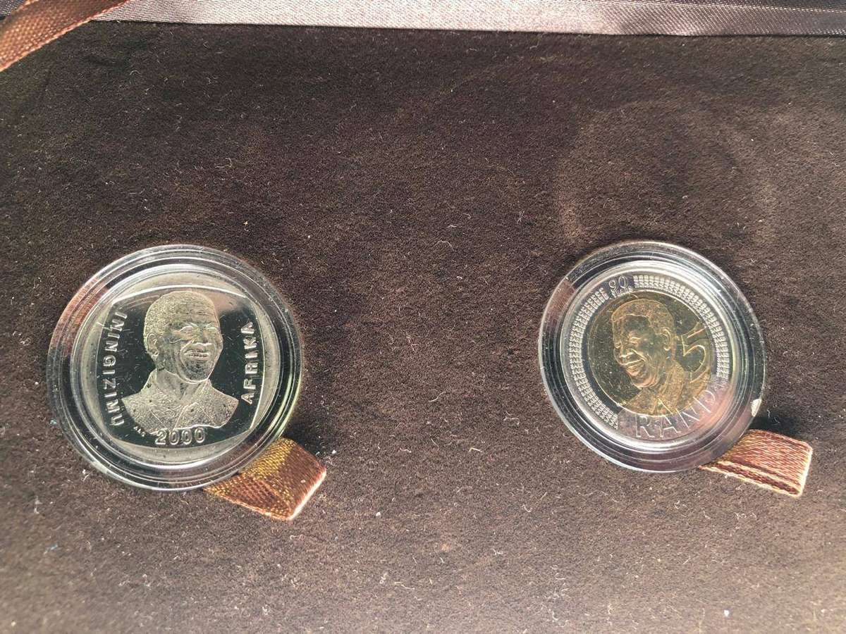 SA Mint Nelson Mandela Commemorative Set 2000 and 2008