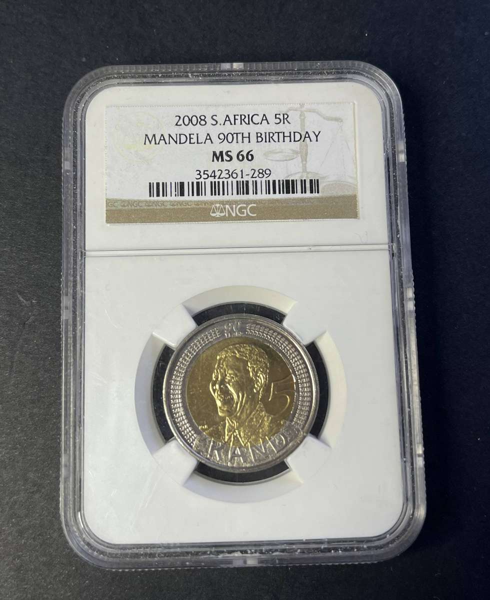 2008 SA Five Rand Mandela Ninetieth Birthday